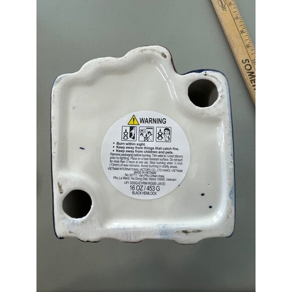 Moonlight Manor Ceramic Book Stack Candle 16 Oz Black Hemlock Halloween Witch - Picture 6 of 9